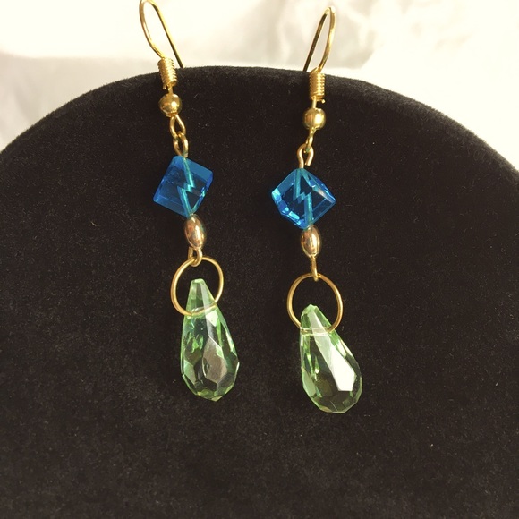Handcrafted Dangle Glass Earrings - Picture 1 of 1